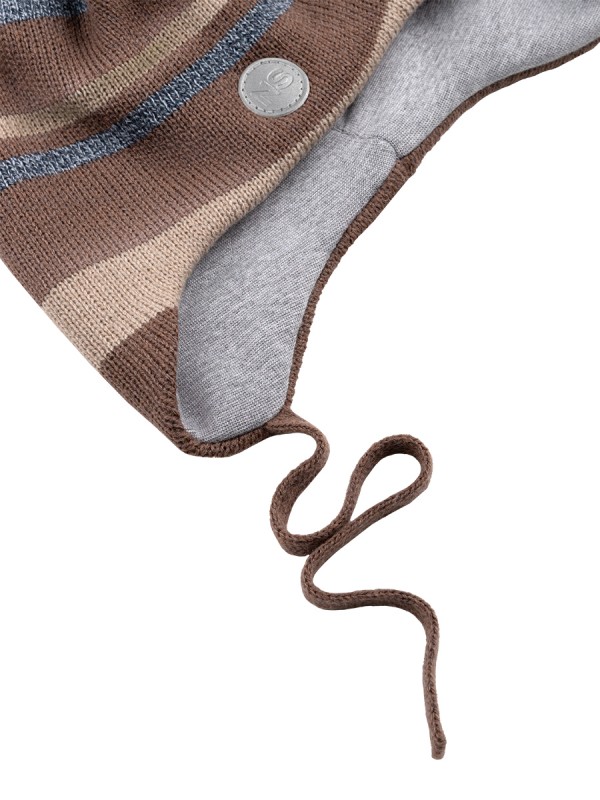 картинка Шапка утепленная для мальчика NIKASTYLE 11з15424 Кофе серо-голубой от магазина детских товаров ALiSa