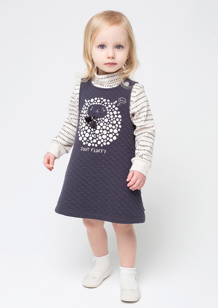картинка Платье для девочки Crockid КР 5469 темно-серый8 к185 от магазина детских товаров ALiSa