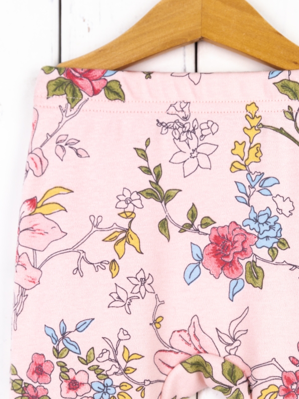 картинка Брюки для девочки Baby Boom П47/52-И Цветы Ар-Нуво на розовом я724 от магазина детских товаров ALiSa