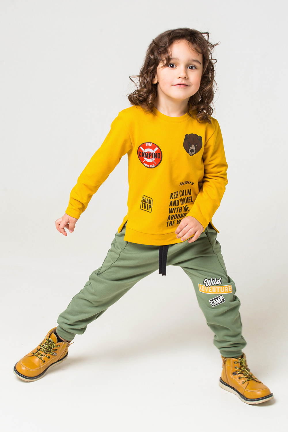 картинка Джемпер для мальчика Crockid КР 300797 горчичный к224 от магазина детских товаров ALiSa