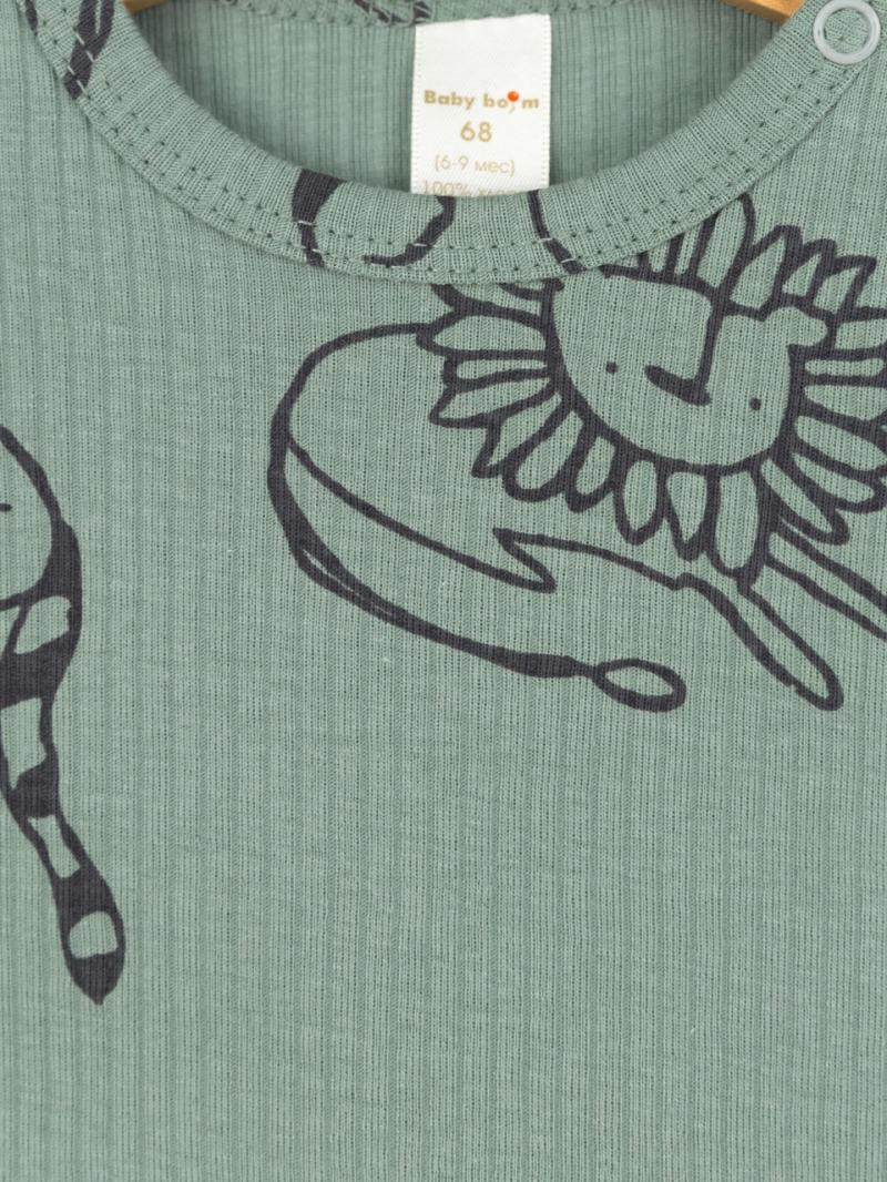 картинка Футболка для мальчика Baby Boom Ф88/20-К я736 Сафари на шалфее от магазина детских товаров ALiSa