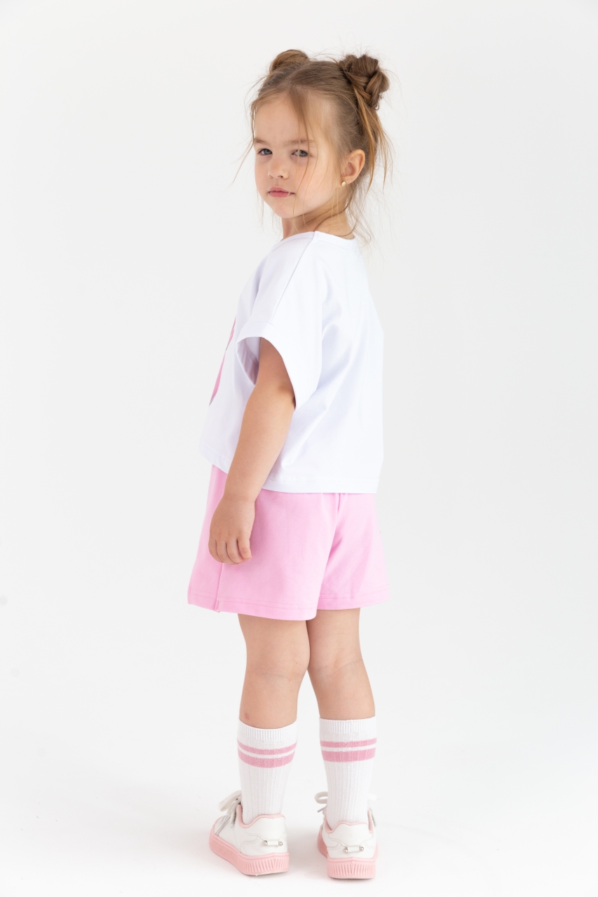 картинка Комплект для девочки Baby Boom КД555/1-К Белый + рзовый от магазина детских товаров ALiSa