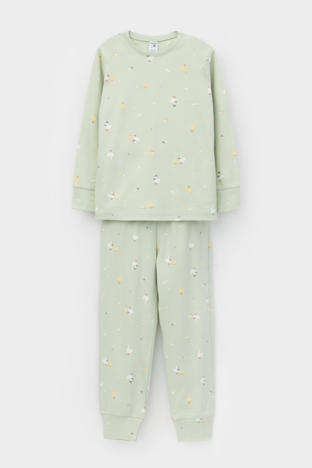 картинка Пижама для девочки Crockid К 1552 морская пена гусята от магазина детских товаров ALiSa