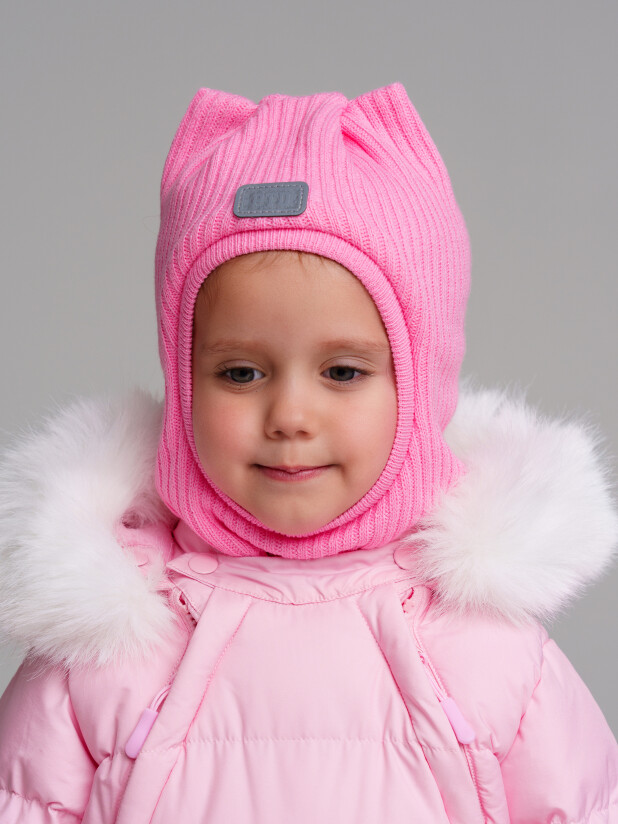 картинка Шлем утепленный для девочки PL 32329039 Розовый от магазина детских товаров ALiSa