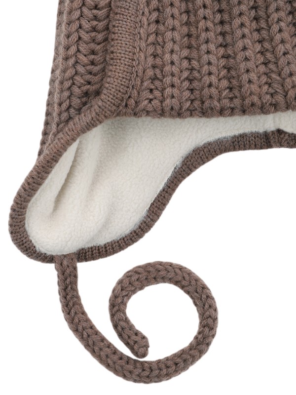 картинка Шапка ушанка утепленная для девочки NIKASTYLE 11з15824 Кофе от магазина детских товаров ALiSa