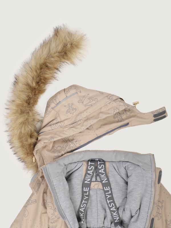 картинка Комбинезон для девочки NIKASTYLE 8з0425 Латте Серый от магазина детских товаров ALiSa