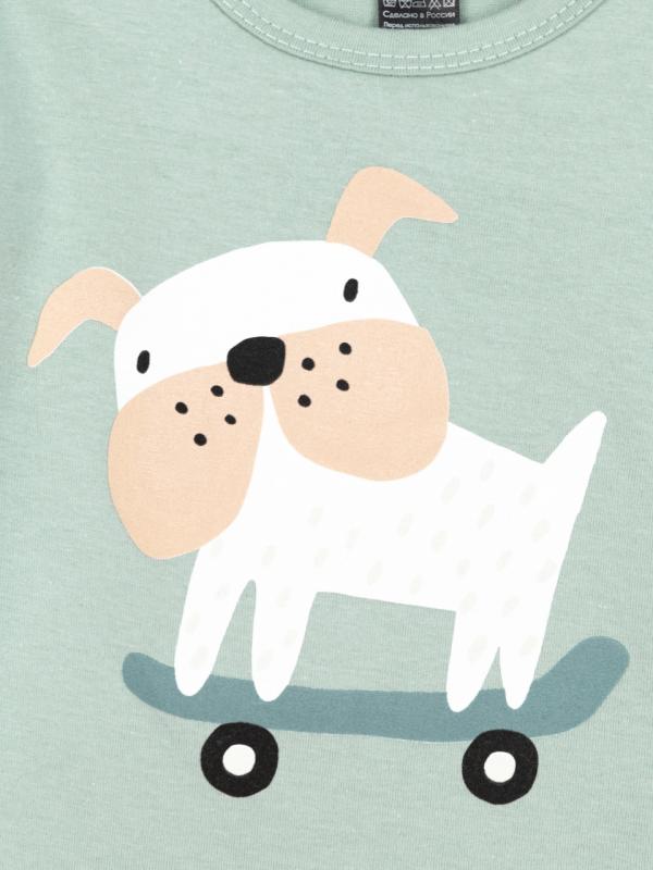 картинка Футболка для мальчика Baby Boom Ф90/8-К Шалфей от магазина детских товаров ALiSa