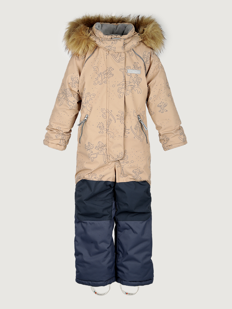 картинка Комбинезон для девочки NIKASTYLE 8з0625 Латте Серый от магазина детских товаров ALiSa