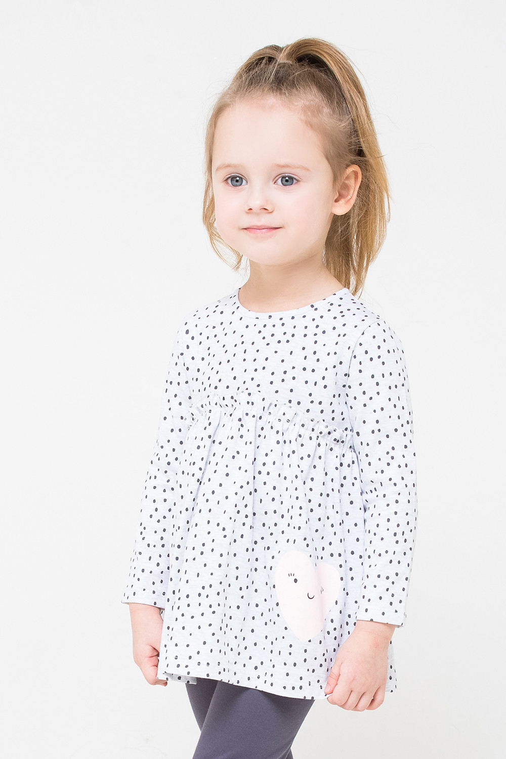 картинка Комплект для девочки Crockid КР 2699 светло-серый меланж + темно-серый к261 от магазина детских товаров ALiSa