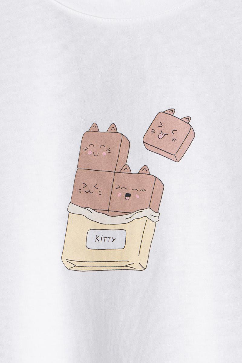 картинка Футболка для девочки КБ 301928 сахар к79 от магазина детских товаров ALiSa