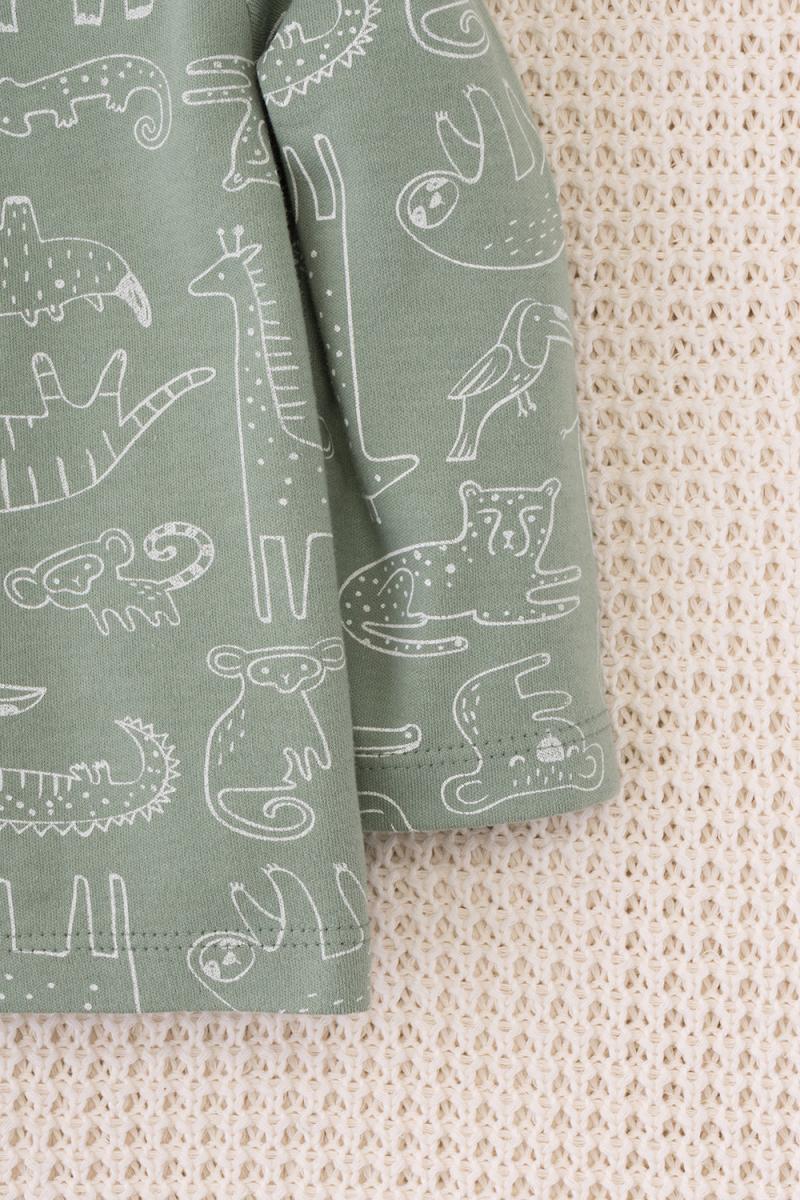 картинка Кофточка детская Crockid К 300450-2 зоопарк, эффект меланжа (зеленый) я120 от магазина детских товаров ALiSa