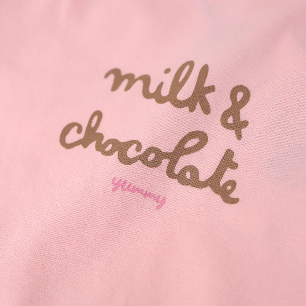 картинка Футболка с патчами на рукавах для девочки DR 18036 Светло-розовый от магазина детских товаров ALiSa