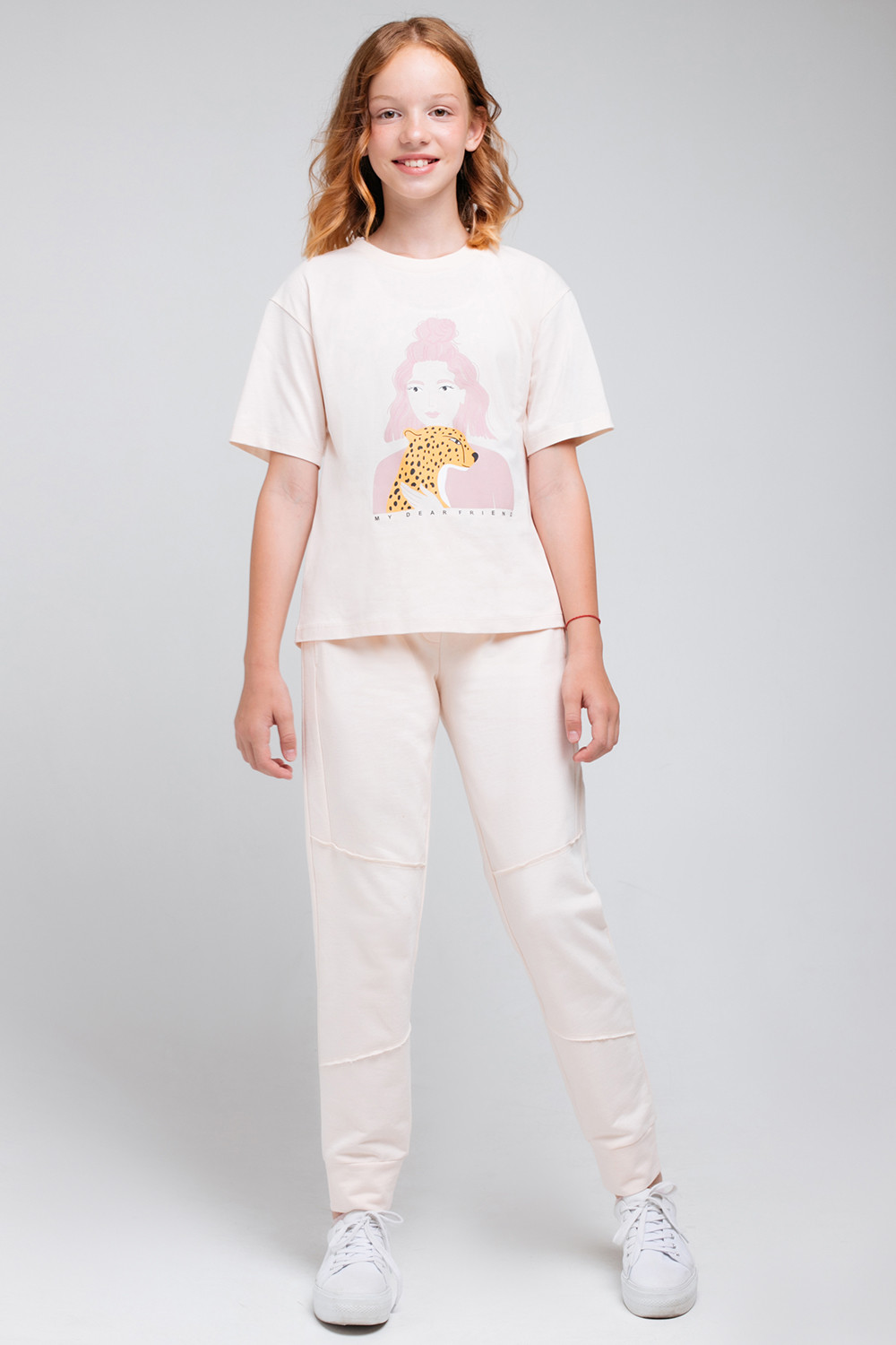 картинка Брюки для девочки КБ 400418 светлый жемчуг к74 от магазина детских товаров ALiSa