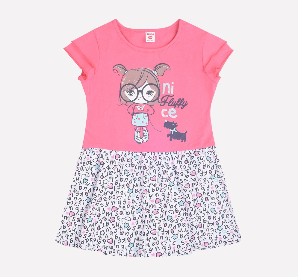 картинка Платье для девочки Crockid К 5514 спелый арбуз + буквы от магазина детских товаров ALiSa