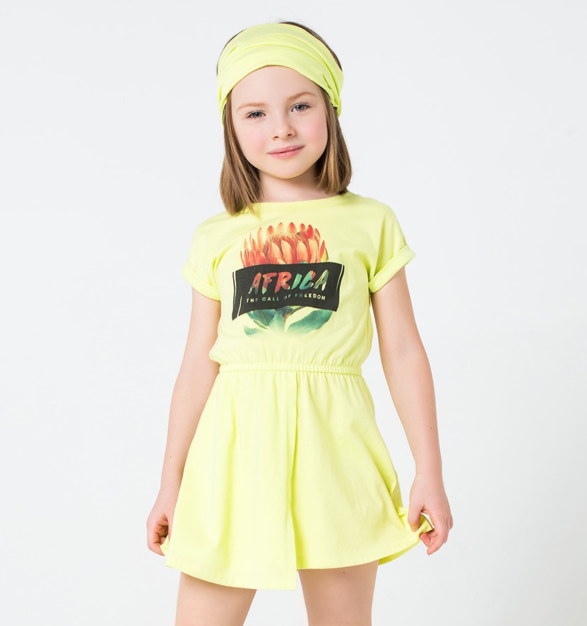 картинка Платье для девочки Crockid КР 5505 лайм1 к207 от магазина детских товаров ALiSa