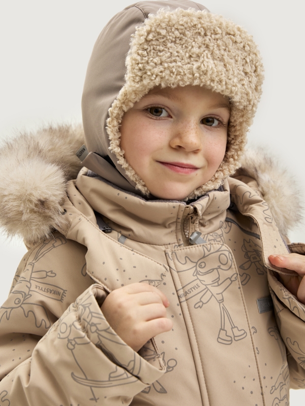 картинка Шапка мембранная утепленная NIKASTYLE 11з16325 Какао от магазина детских товаров ALiSa