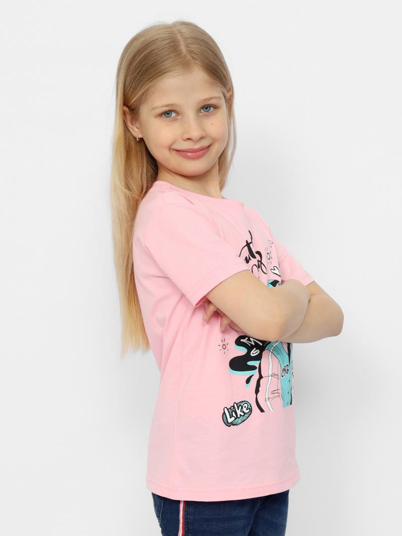 картинка Футболка для девочки Cherubino CSJG 63583-27-378 Розовый от магазина детских товаров ALiSa