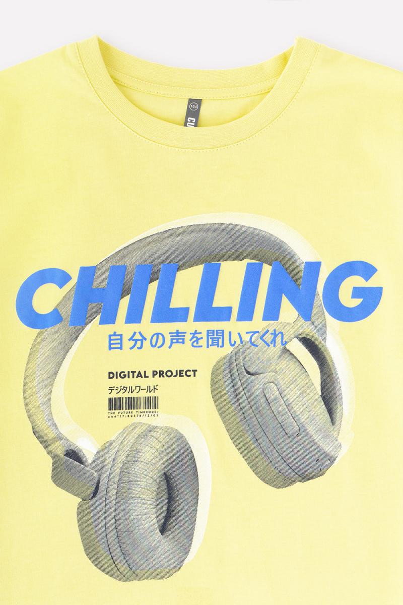 картинка Футболка для мальчика КБ 301782 бледный лимон к66 от магазина детских товаров ALiSa