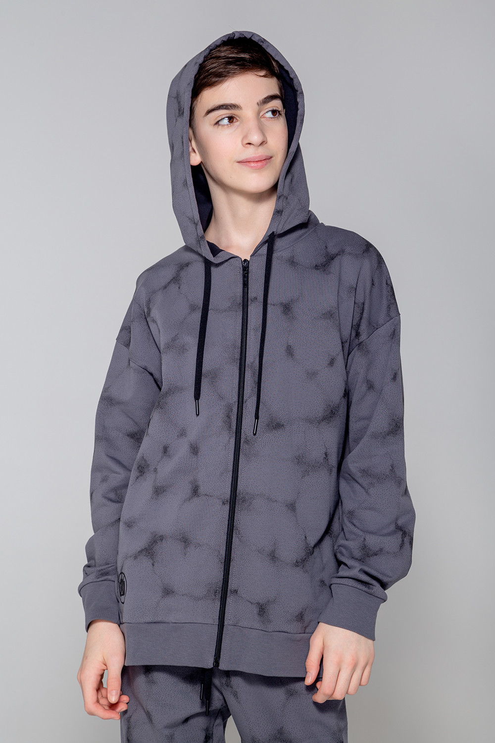 картинка Куртка для мальчика КБ 301876 серая дымка, гранжевая текстура к82 от магазина детских товаров ALiSa