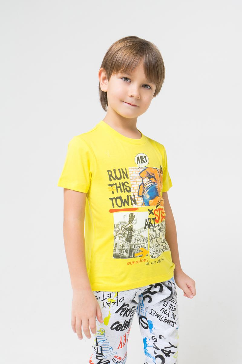 картинка Футболка для мальчика Crockid К 300737 желтый к1247 от магазина детских товаров ALiSa
