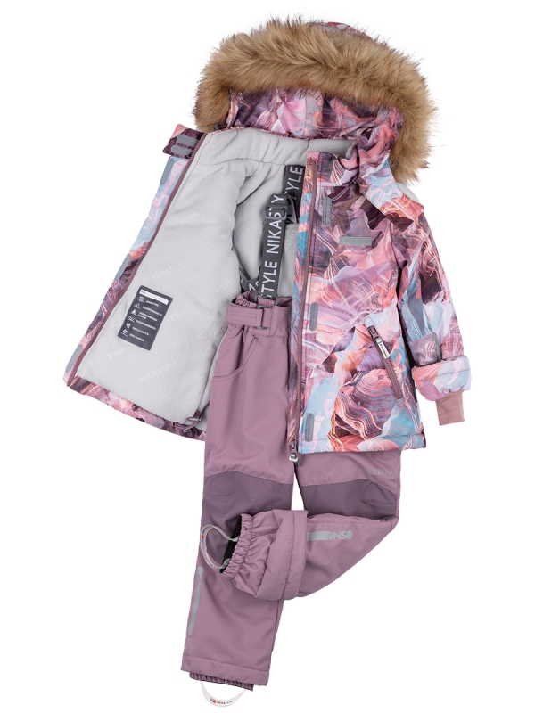 картинка Комплект зимний для девочки NIKASTYLE 7з1224 Кофе орхидея от магазина детских товаров ALiSa