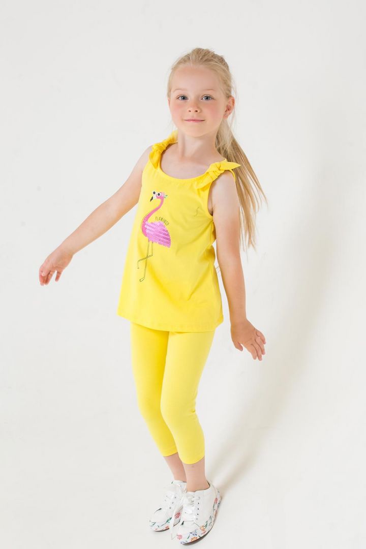 картинка Бриджи для девочки Crockid КР 400012 сочный лимон к277 от магазина детских товаров ALiSa