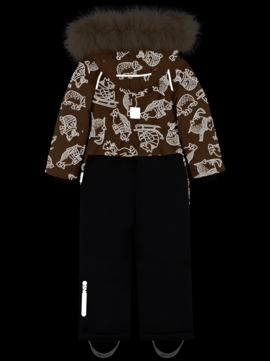 картинка Комбинезон зимний для мальчика NIKASTYLE 8з1924 Кэмел черный от магазина детских товаров ALiSa