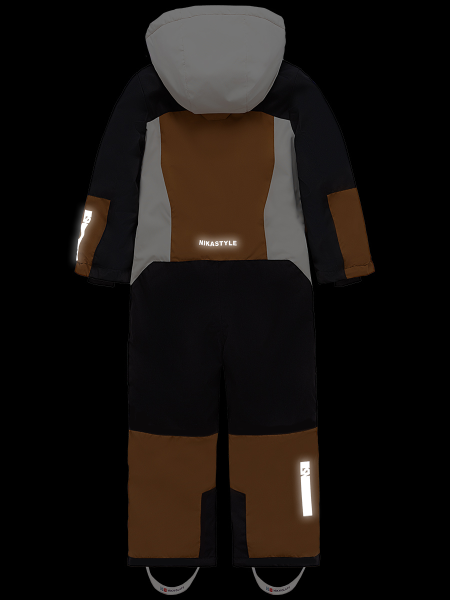 картинка Комбинезон зимний для мальчика NIKASTYLE 8з6524 Кэмел черный от магазина детских товаров ALiSa