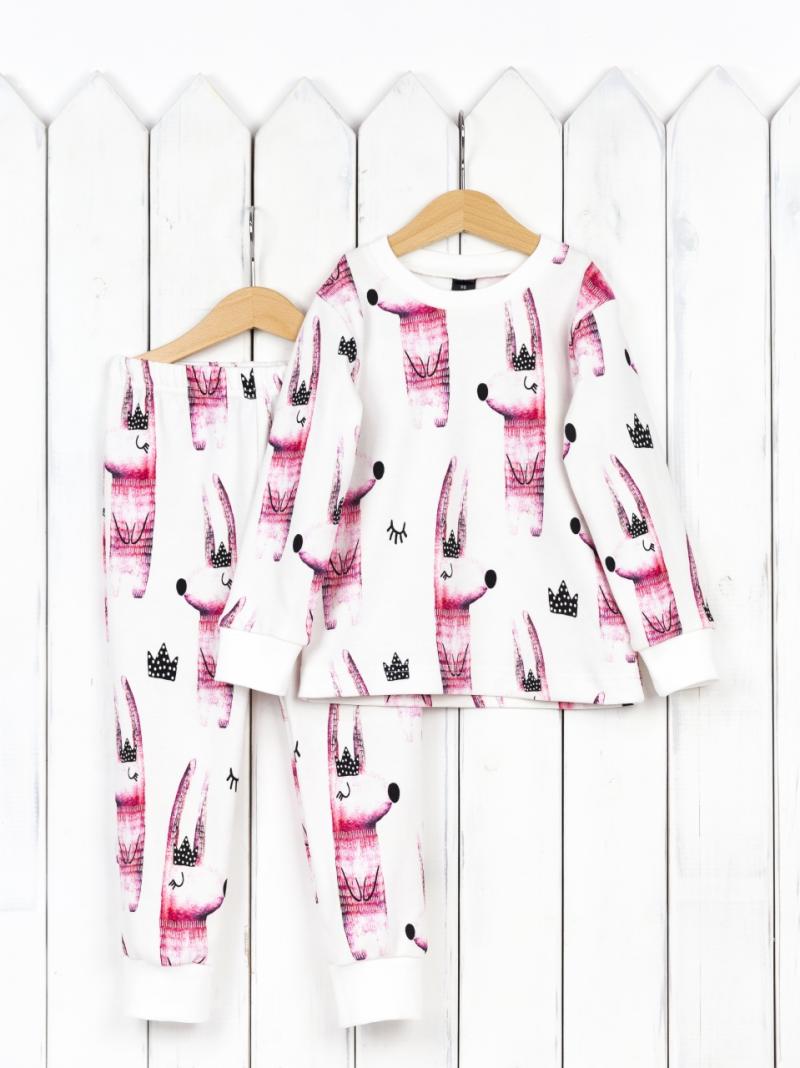 картинка Пижама для девочки Baby Boom КС14/1-И Зайцы розовые от магазина детских товаров ALiSa