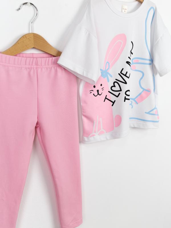 картинка Комплект для девочки Baby Boom КД559/1-К Белый + рзовый от магазина детских товаров ALiSa