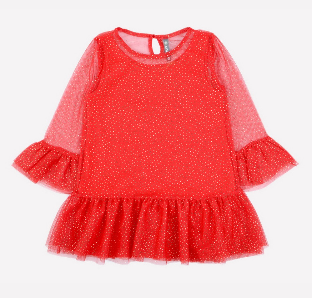 картинка Платье для девочки Crockid К 5578 насыщенно-красный от магазина детских товаров ALiSa
