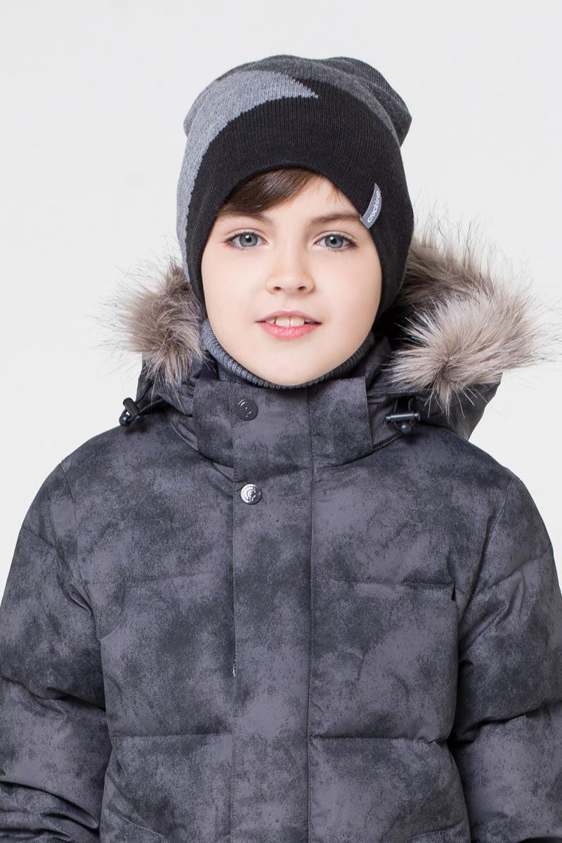 картинка Шапка для мальчика Crockid КВ 20102/ш грифельный, серый от магазина детских товаров ALiSa
