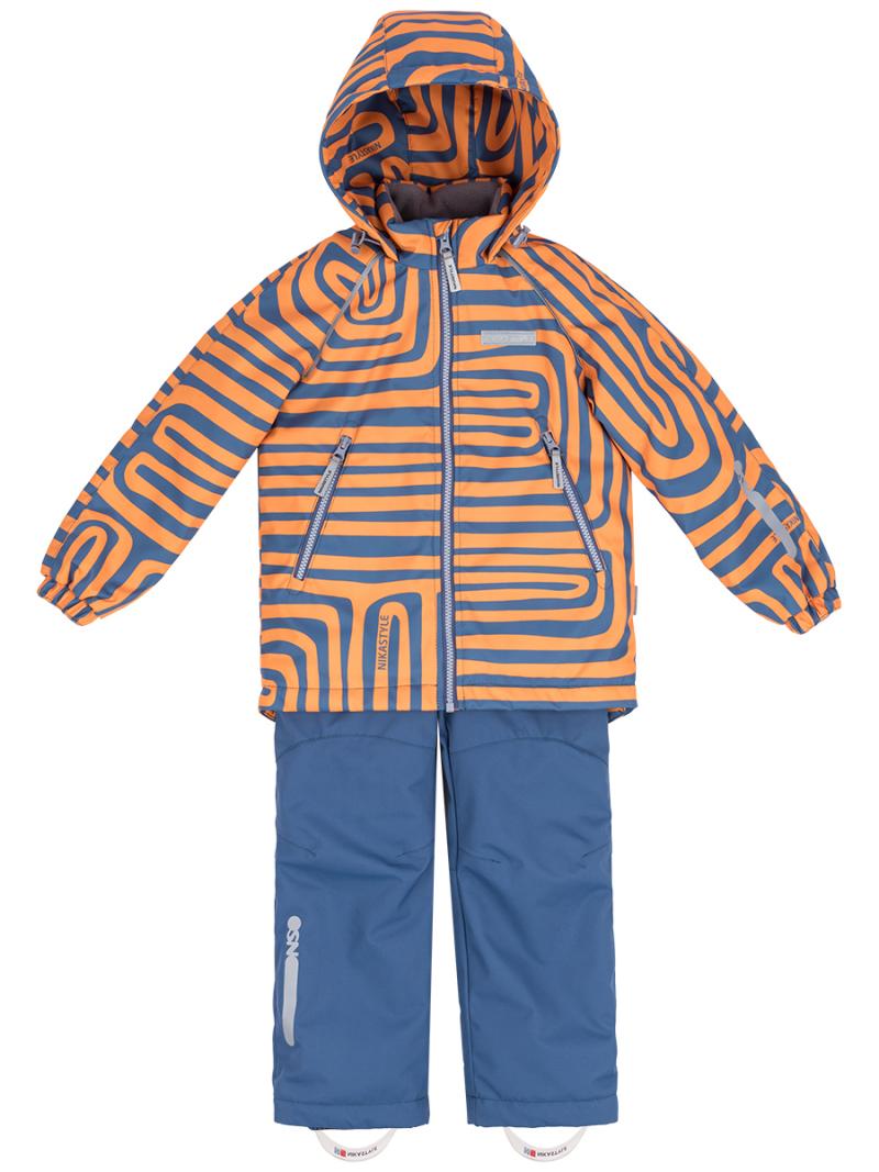 картинка Комплект утепленный для мальчика NIKASTYLE 7м1124 апельсин джинс от магазина детских товаров ALiSa