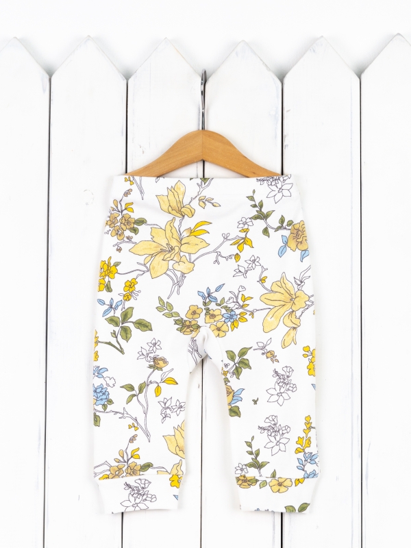 картинка Брюки для девочки Baby Boom П47/53-И Цветы Ар-Нуво на молоке я725 от магазина детских товаров ALiSa