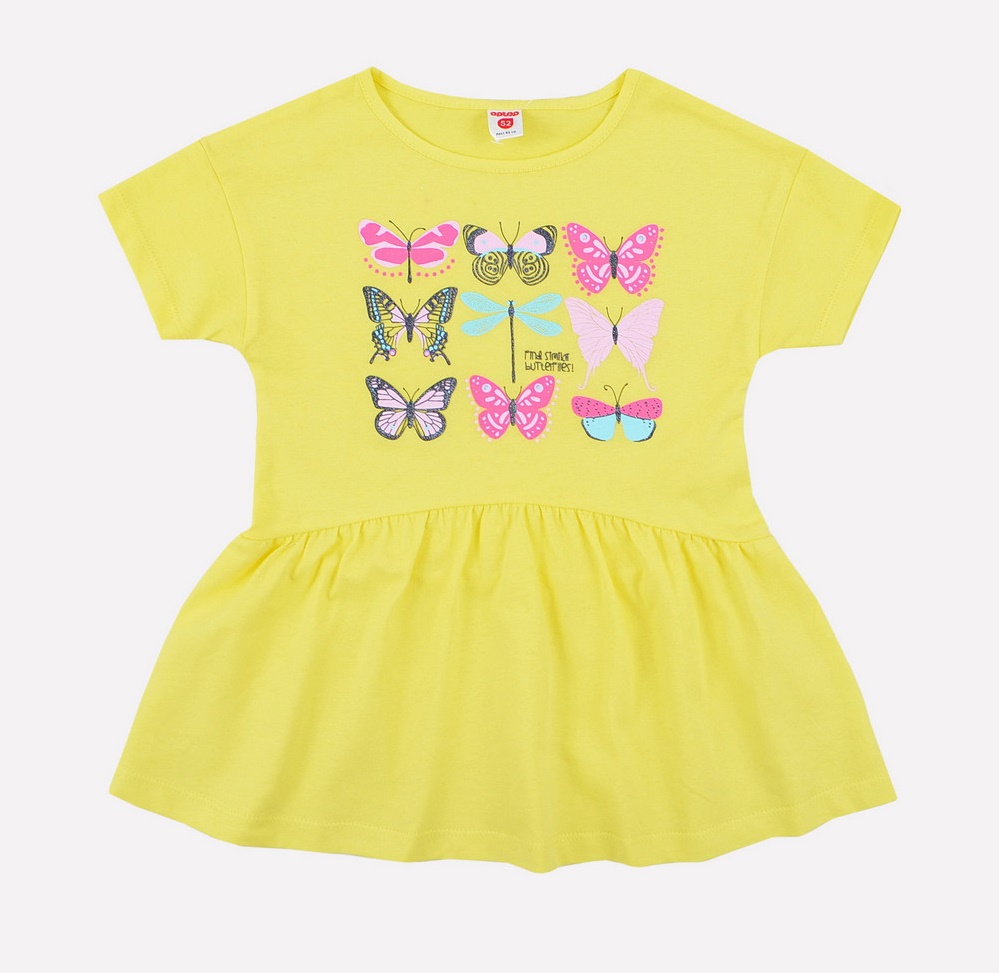 картинка Платье для девочки Crockid К 5513 бледный лимон от магазина детских товаров ALiSa