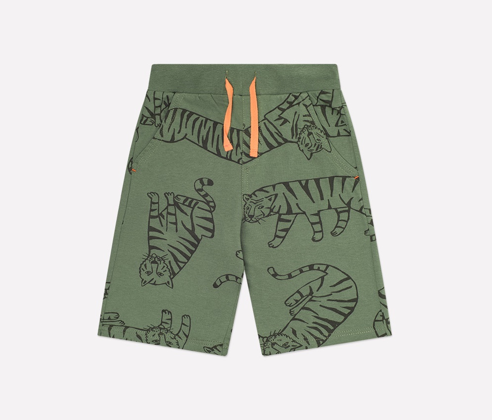 картинка Шорты для мальчика Crockid К 4817 бронзово-зеленый, тигры к1243 от магазина детских товаров ALiSa