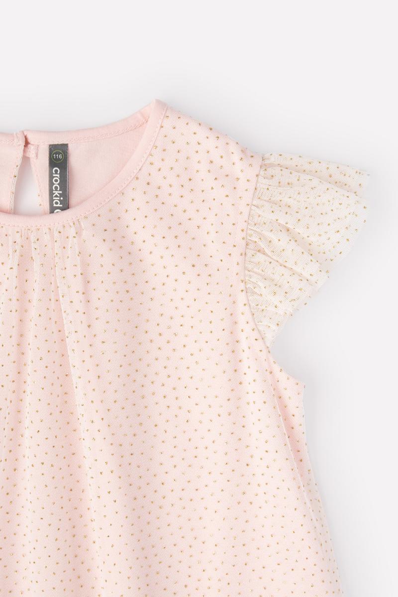 картинка Платье для девочки Crockid КР 5662 бежево-розовый к295 от магазина детских товаров ALiSa