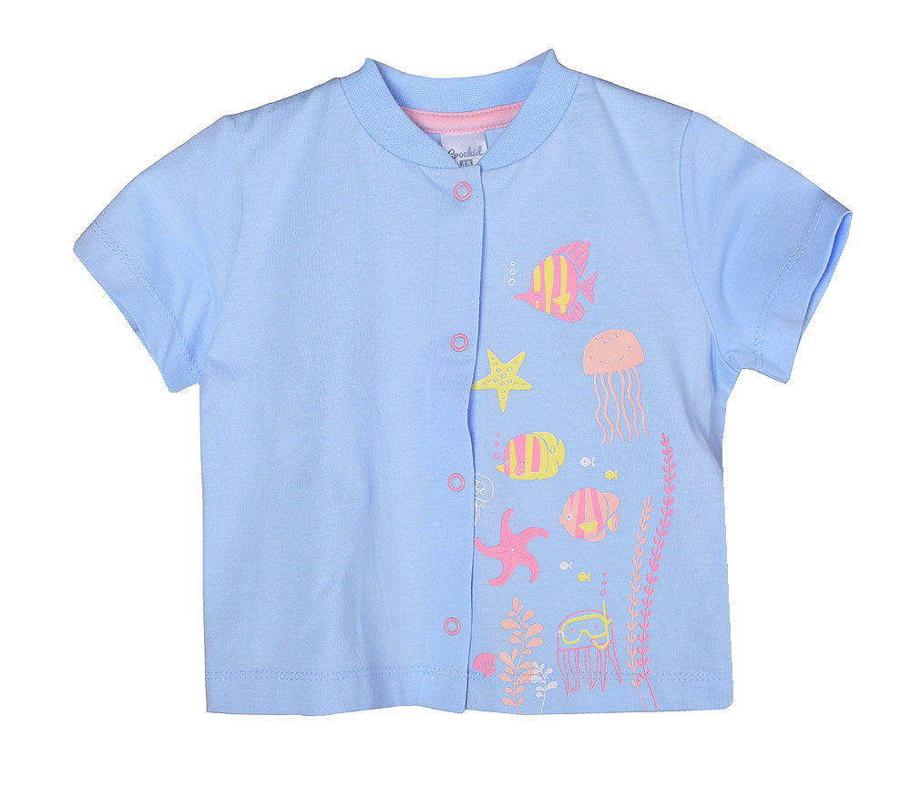 картинка Кофточка для девочки Crockid К 300043 небесно-голубой медузы от магазина детских товаров ALiSa
