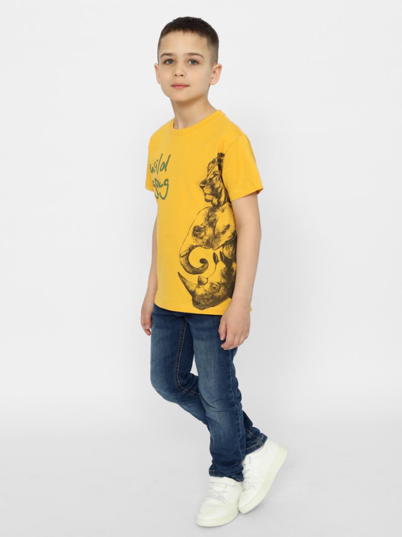 картинка Футболка для мальчика Сherubino CSKB 63555-30-371 Желтый от магазина детских товаров ALiSa