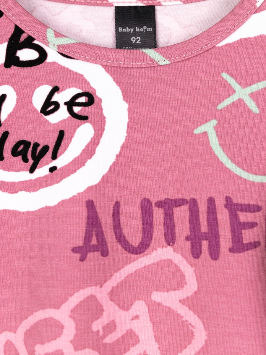 картинка Лонгслив для девочки Baby Boom Ф141/2-К Граффити Б117 от магазина детских товаров ALiSa