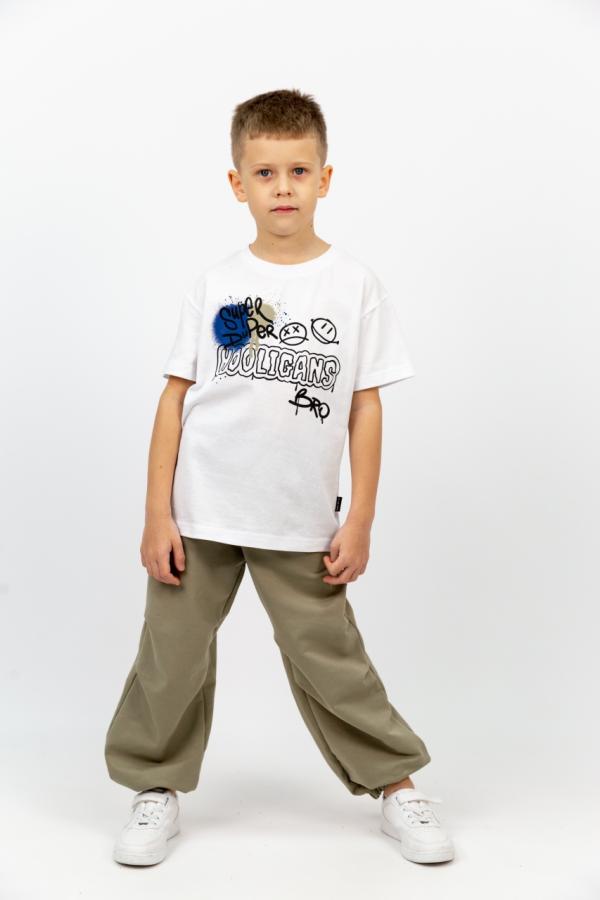 картинка Брюки для мальчика Baby Boom П133/2-Ф Светлый хаки Б120 от магазина детских товаров ALiSa