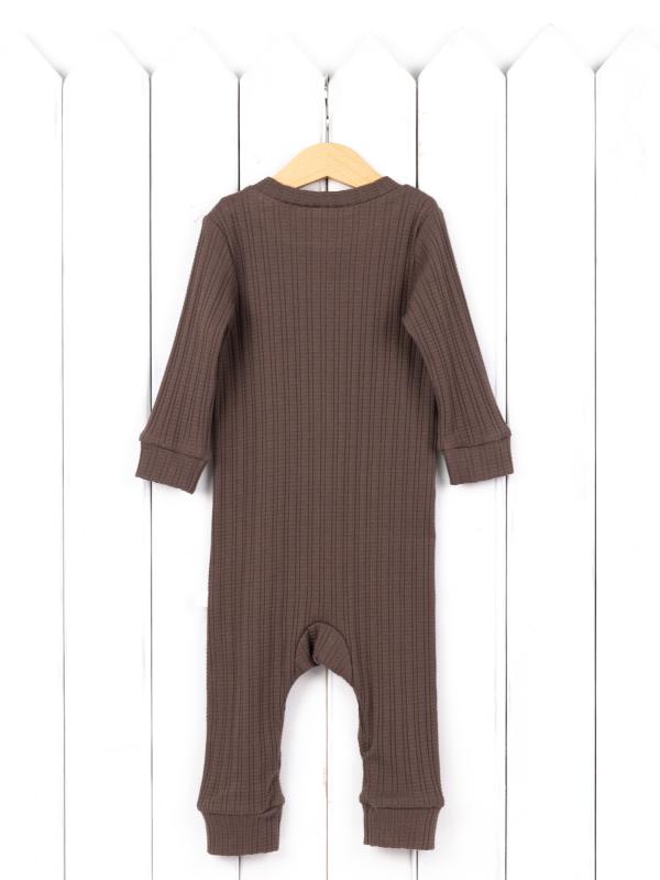 картинка Комбинезон на стопе Baby Boom К392/2-Р Ажурная рибана Кофе я734 от магазина детских товаров ALiSa