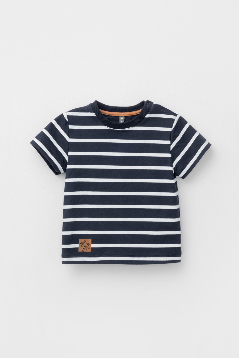 картинка Футболка для мальчика Crockid КР 302374 индиго, полоска к448 от магазина детских товаров ALiSa