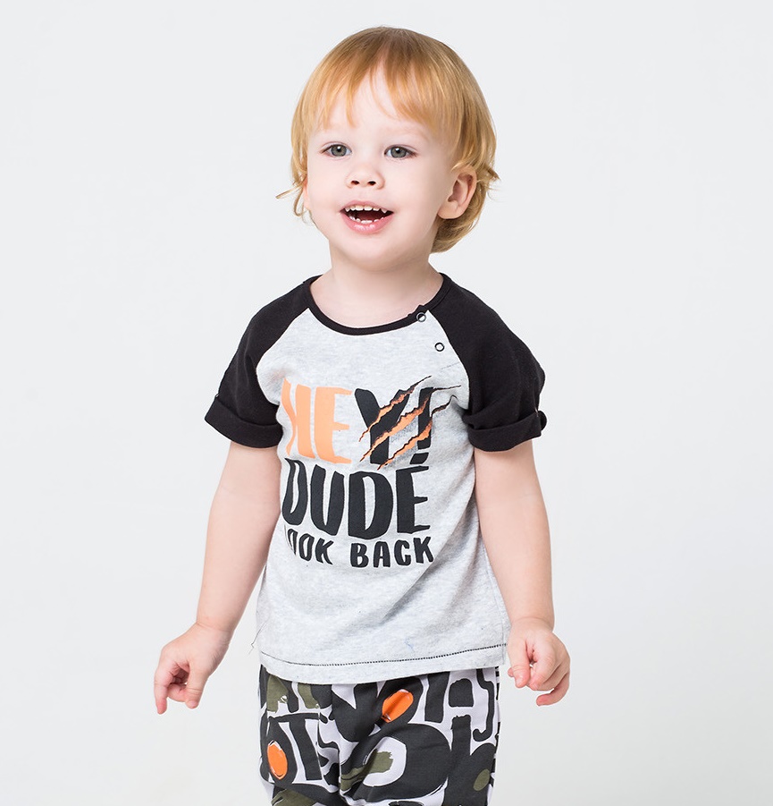 картинка Футболка для мальчика Crockid КР 300570 серо-голубой меланж к206 от магазина детских товаров ALiSa