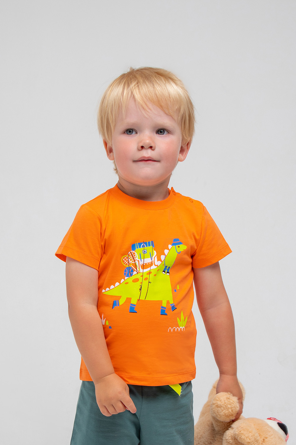 картинка Футболка для мальчика Crockid КР 301671 тропический оранжевый к328 от магазина детских товаров ALiSa