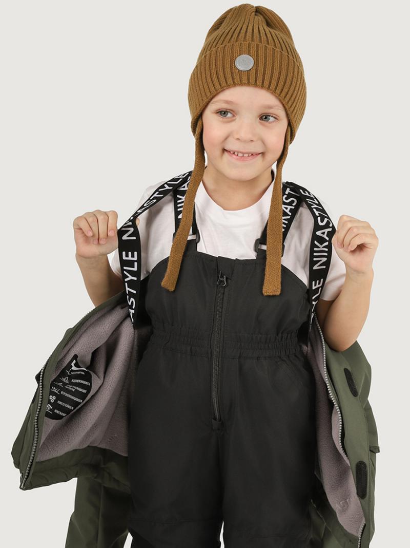 картинка Комплект утеплённый для мальчика NIKASTYLE 7м2325 Хаки черный от магазина детских товаров ALiSa
