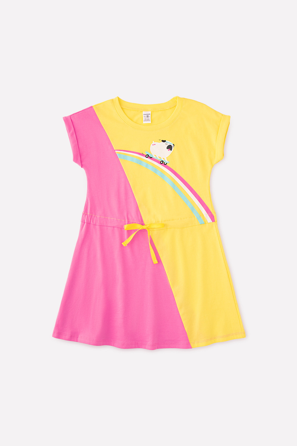 картинка Платье для девочки Crockid К 5686 розовый, сочный лимон к1258 от магазина детских товаров ALiSa