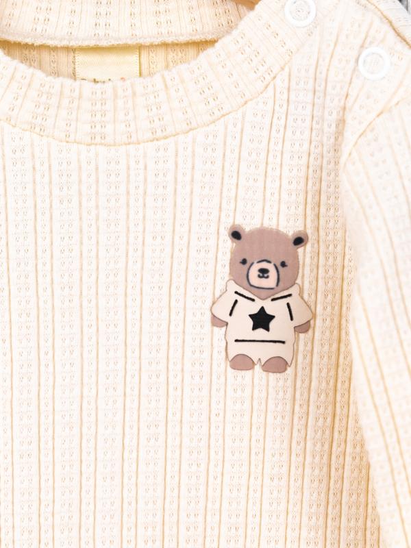 картинка Комбинезон на стопе Baby Boom К392/1-Р Ажурная рибана Экрю я734 от магазина детских товаров ALiSa