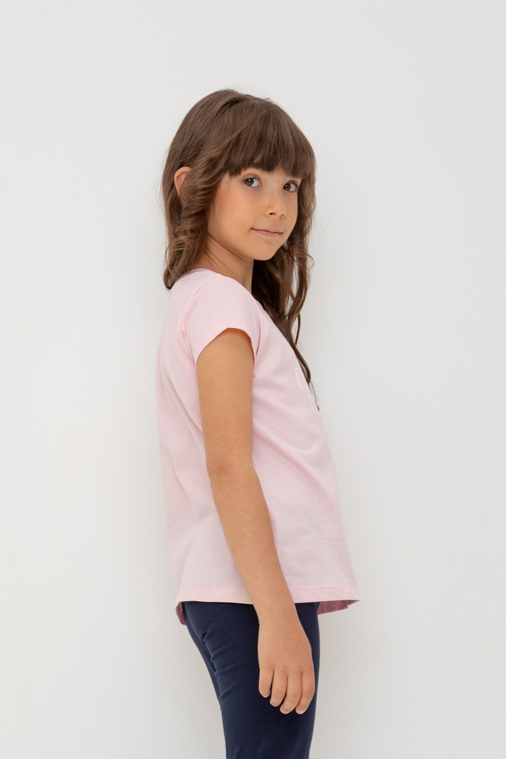 картинка Футболка для девочки Crockid К 301942 бежево-розовый от магазина детских товаров ALiSa