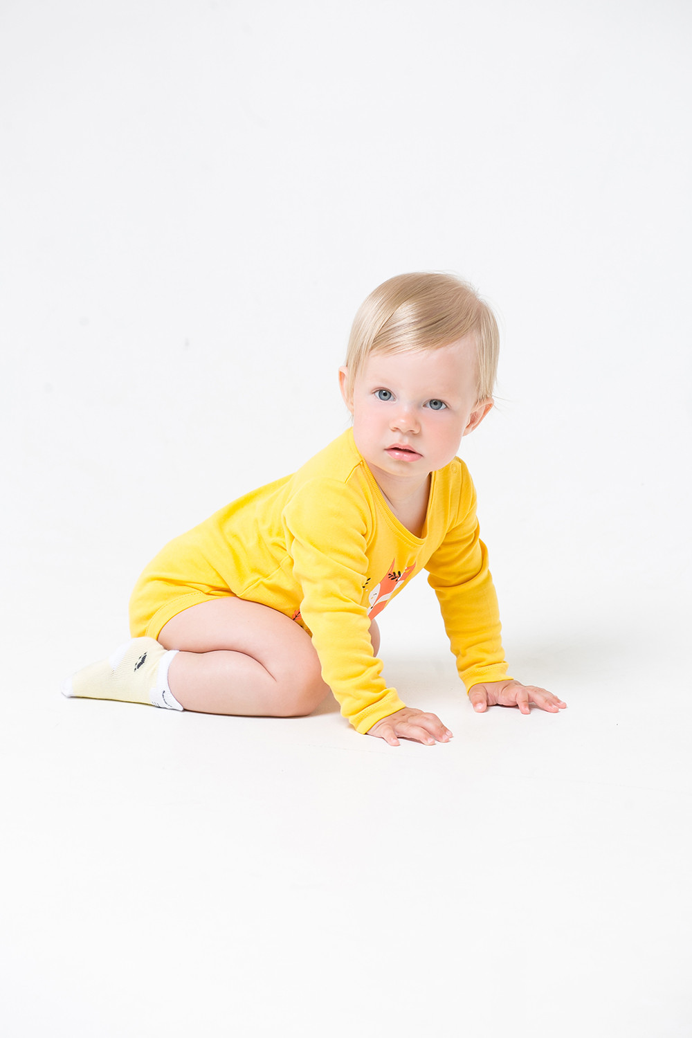 картинка Полукомбинезон для девочки Crockid К 6293 желтый (краски осени) от магазина детских товаров ALiSa